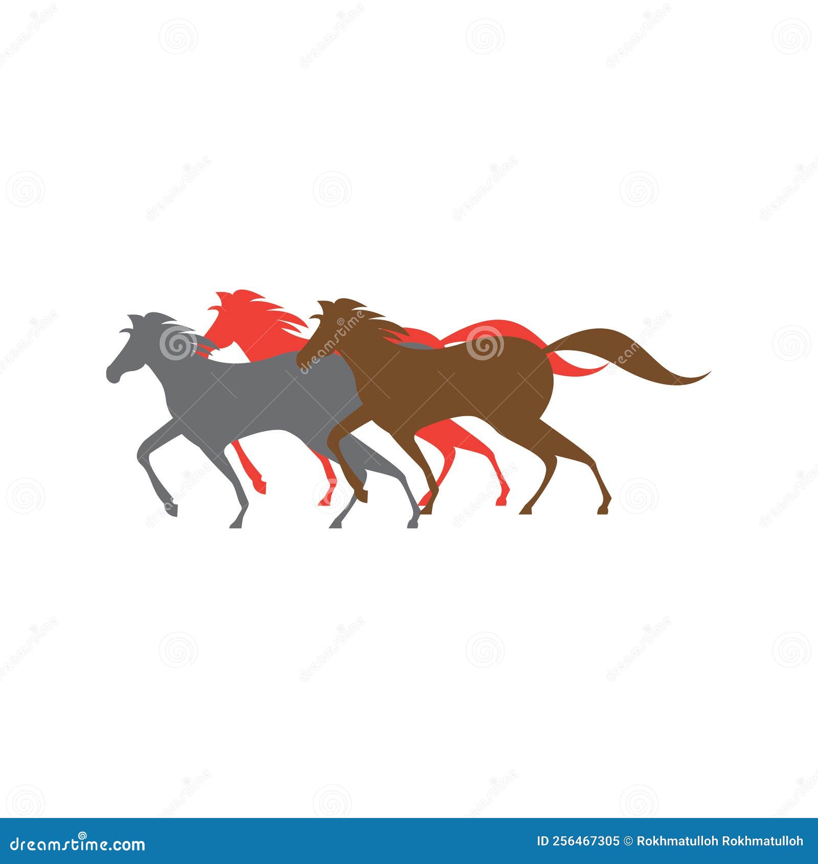 A Herd of Horses Vector Design