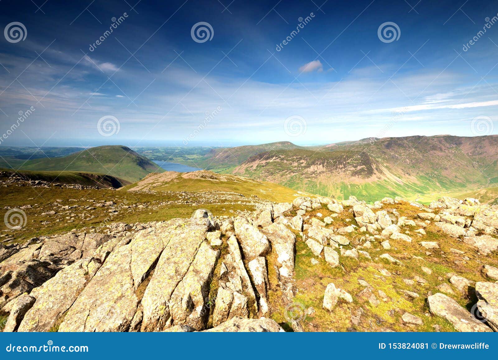 herdwick sheep grazing high above wast water