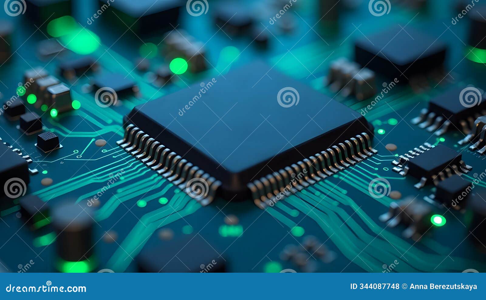 here is a closeup image of a computer chip mounted on a motherboard