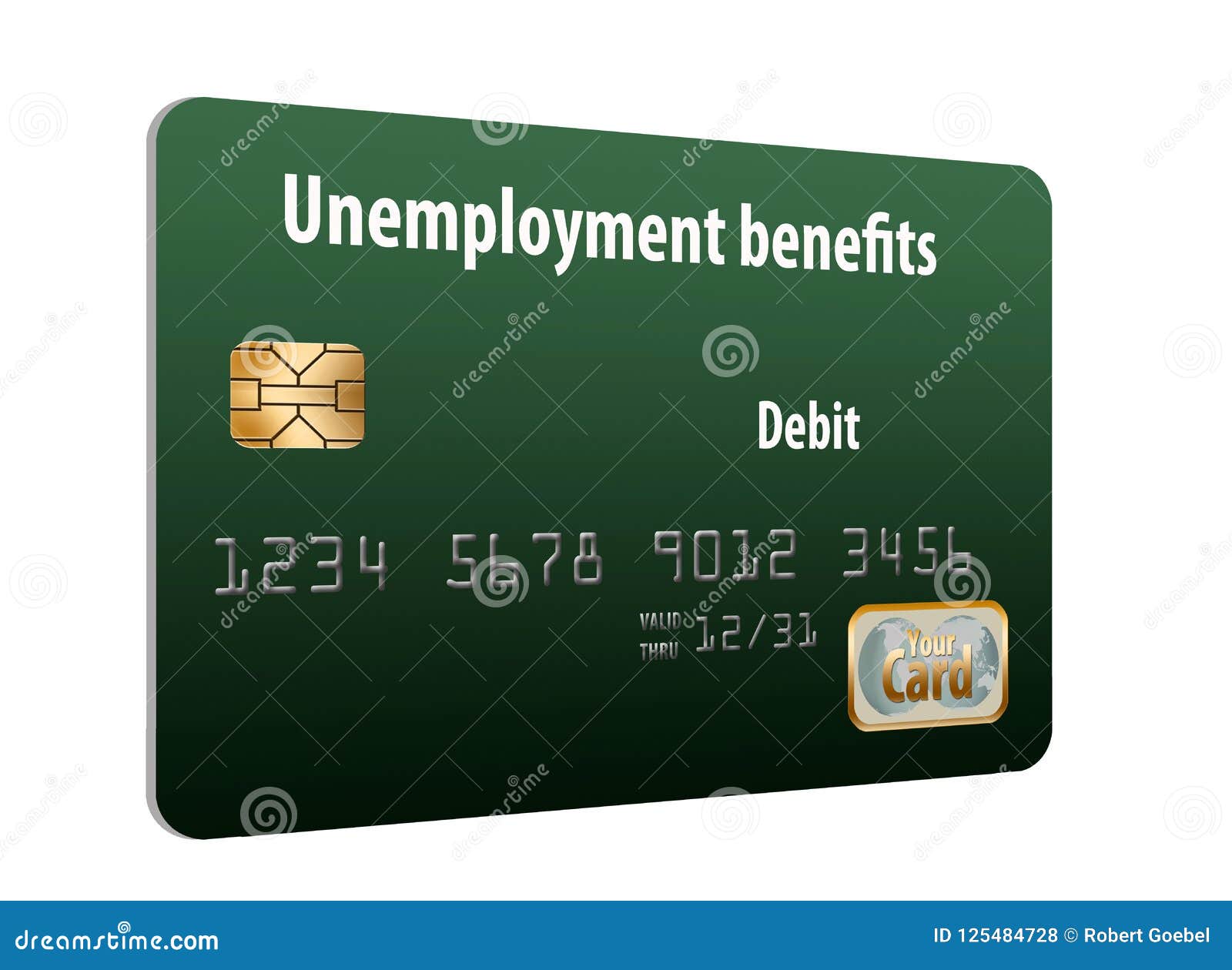 Here Is A Generic Unemployment Benefits Debit Card. Stock ...