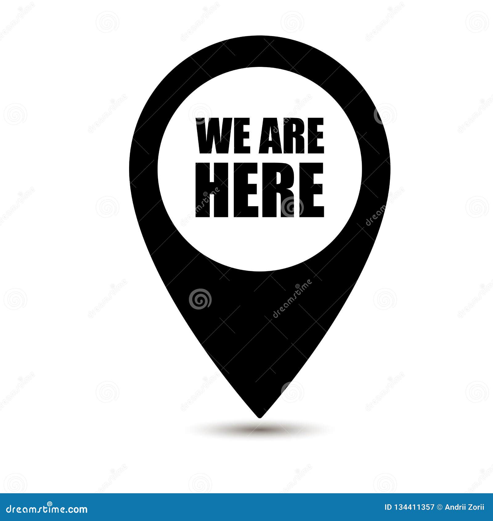 We Are Here Map Pointer Icon Isolated On White Background We Are Here Map Pin Isolated On White Background Vector Illustration Stock Illustration Illustration Of Destination Concept 134411357