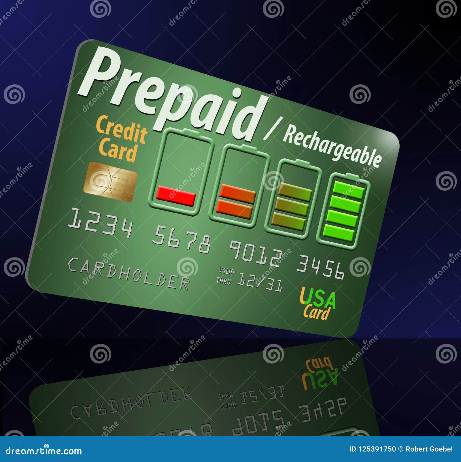 Here is a Rechargeable, Refillable Prepaid Credit Card. Stock
