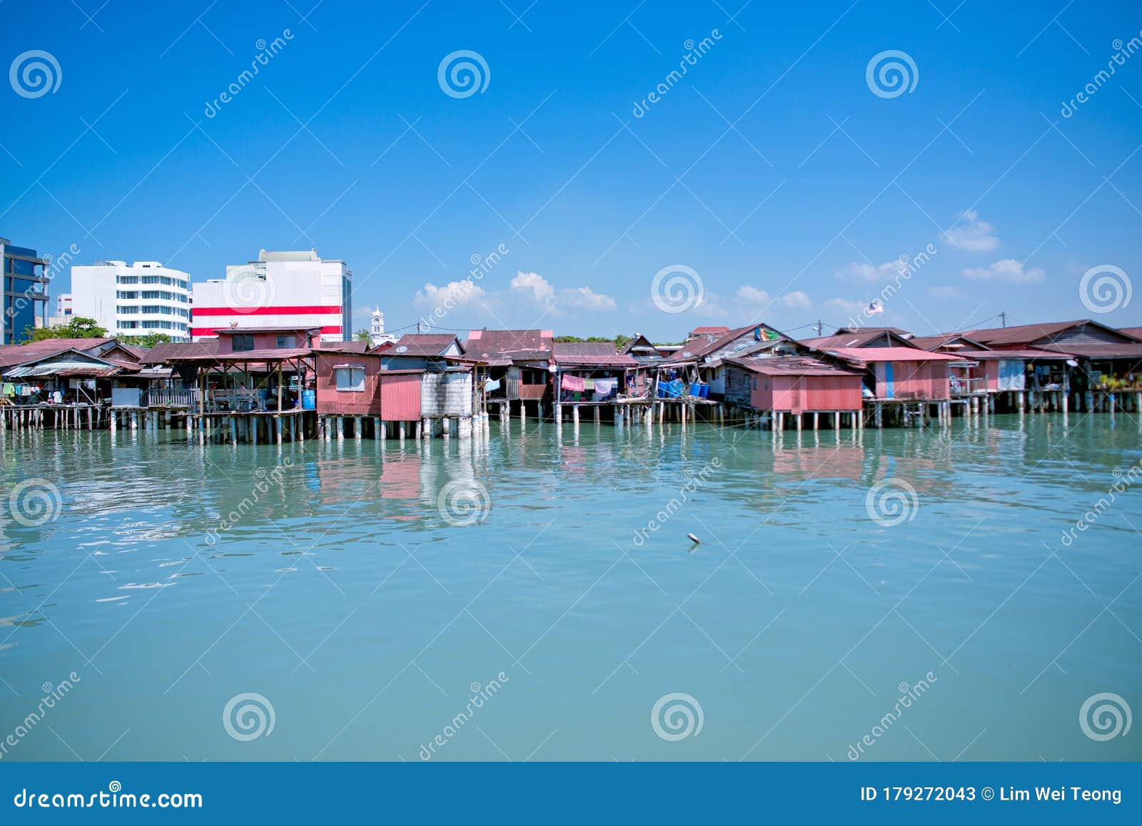 heritage stilt houses of the chew clan jetty, george town, penang, malaysia