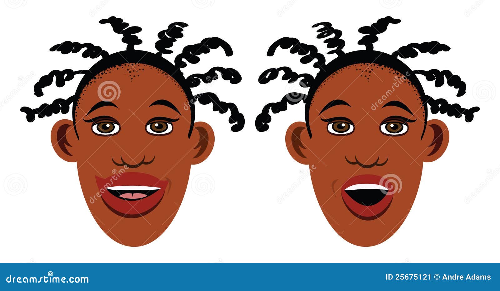 Hermanas negras ilustración del vector. Ilustración de pelo - 25675121, image size:1600x934