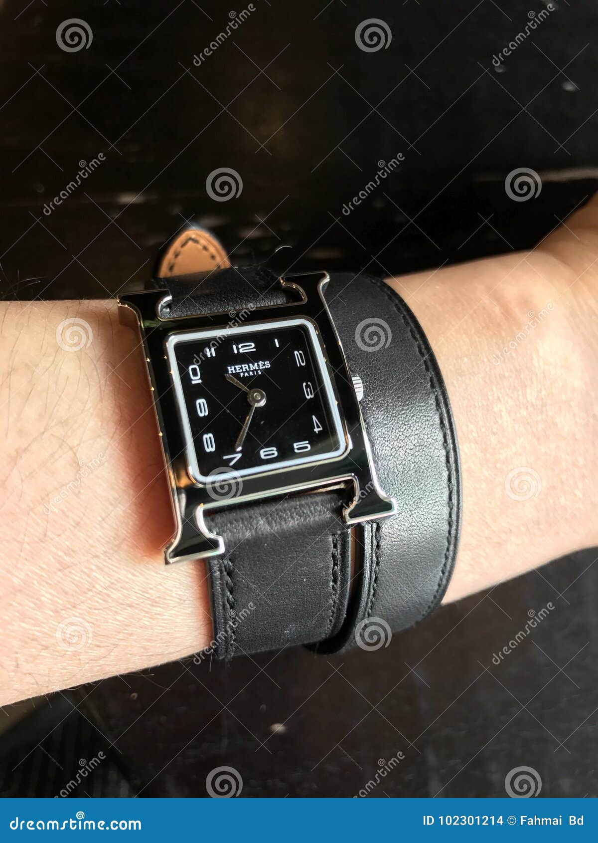 hermes watch black