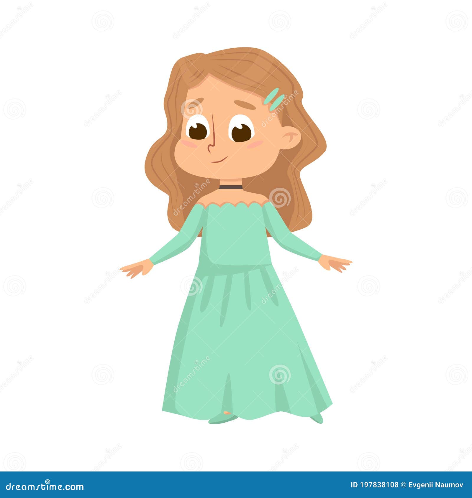 Hermosa Niñita Con Elegante Vestimenta Verde, Linda Niña Con Ropa Retro  Lindo Estilo De Dibujos Animados Ilustración Vectorial Ilustración del  Vector - Ilustración de gente, retro: 197838108