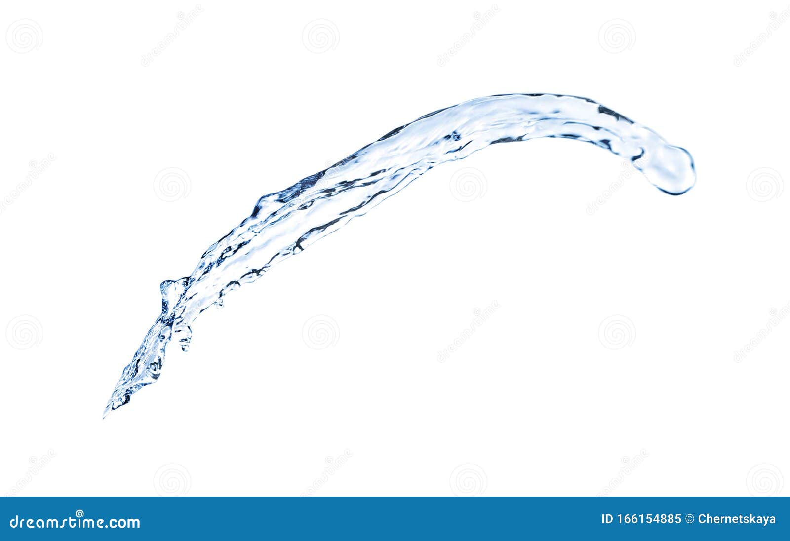 Hermoso Chorro De Agua Transparente Aislado En Blanco Imagen de archivo -  Imagen de bebida, agua: 166154885