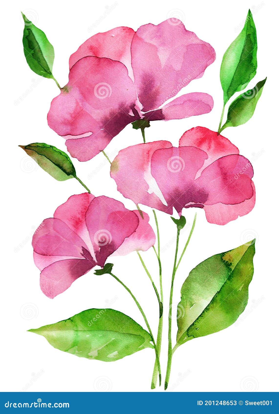 Flores de colores dibujo de dibujos animados Ilustración vectorial Imagen  Vector de stock  Alamy