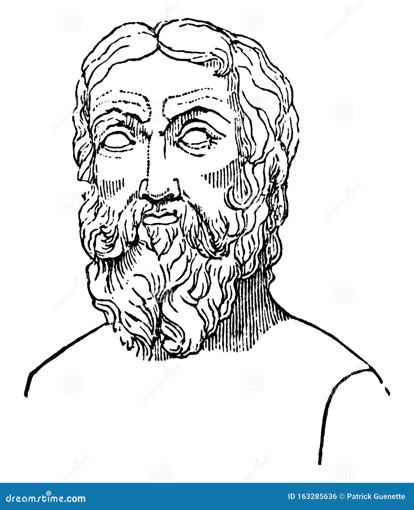 Herodotus, Vintage Illustration Stock Vector - Illustration of ...