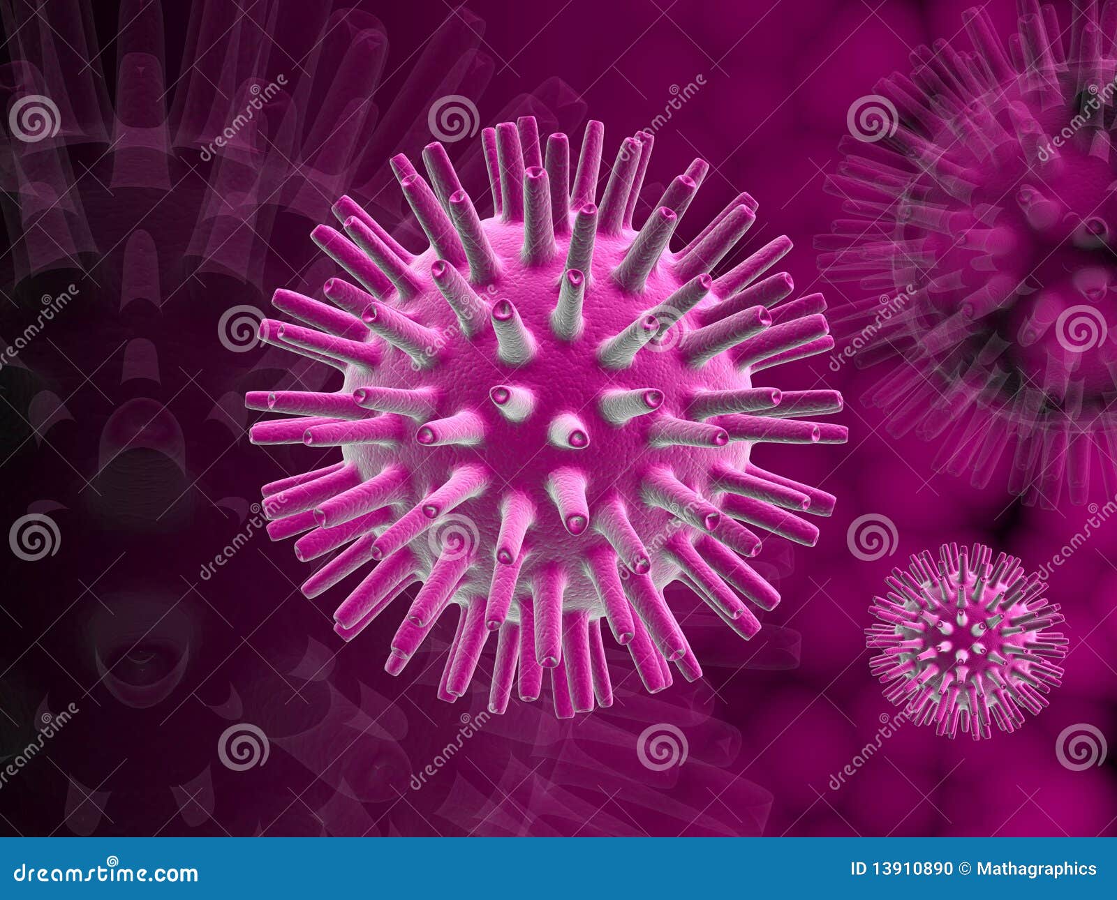 Herpes Virus Structure Cartoon Vector 27182865