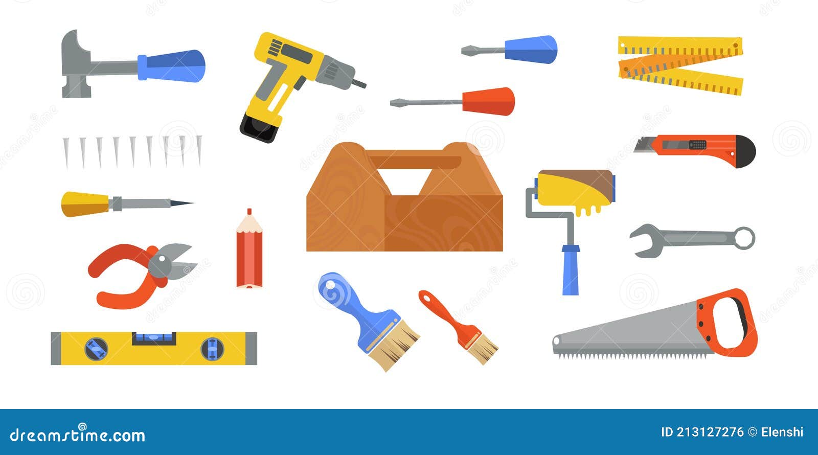 Herramientas De Reparación De Construcción Conjunto De Iconos Plano. Caja De Herramientas De Madera De Dibujos Animados Con Martil Ilustración del Vector - Ilustración de servicio, metal: 213127276 Herramientas De Reparación De Construcción Conjunto De Iconos Plano. Caja De Herramientas De Madera De Dibujos Animados Con Martil Ilustración del Vector - Ilustración de servicio, metal: 213127276