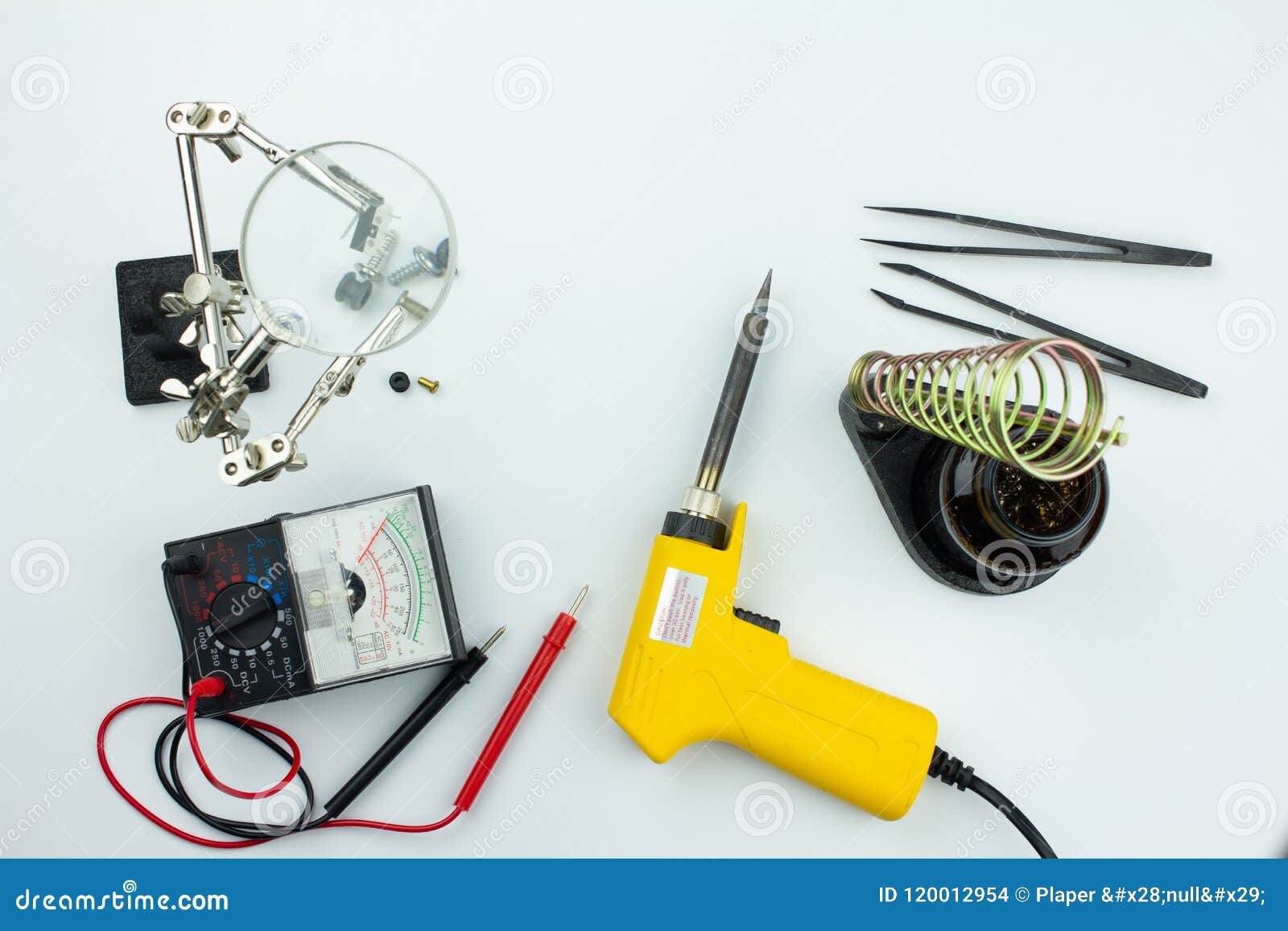 Herramientas Para Electrónica Foto de - Imagen de blanco, herramientas: 120012954