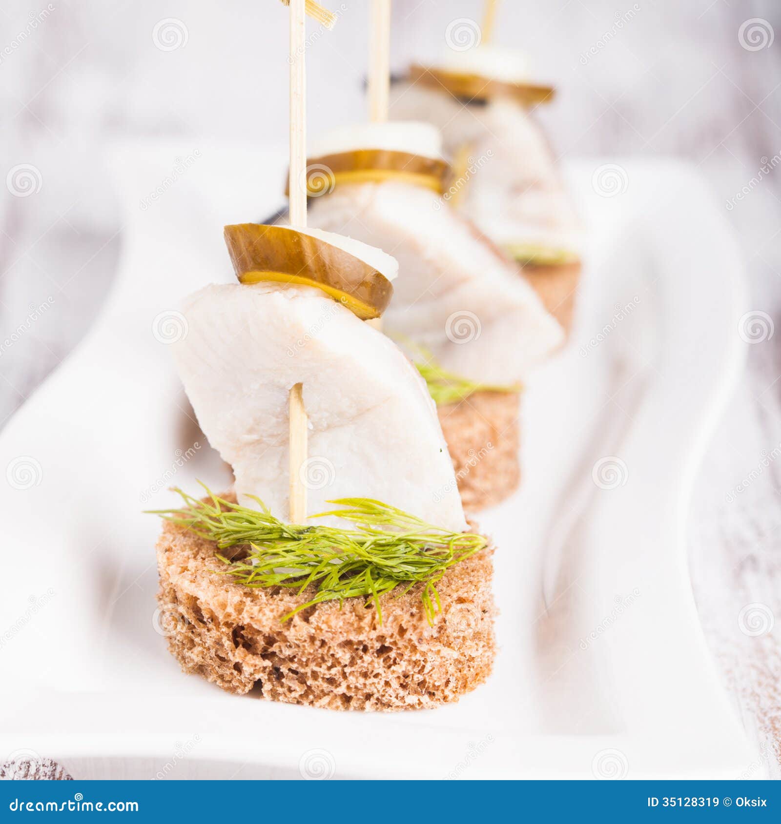 Herring canape stock image. Image of fresh, scandinavian 35128319