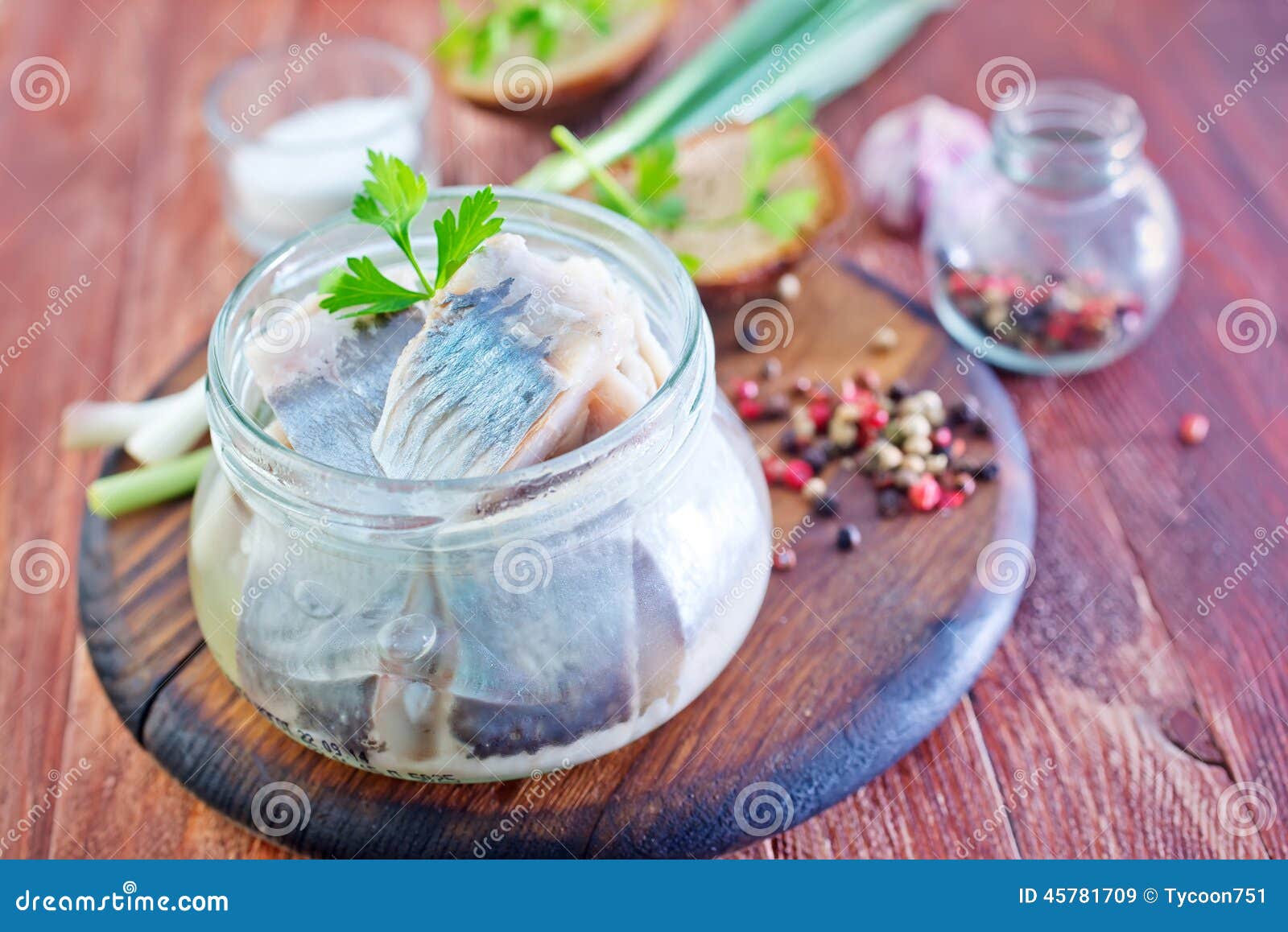 Herring in glass bank stock image. Image of bank, cooking 45781709