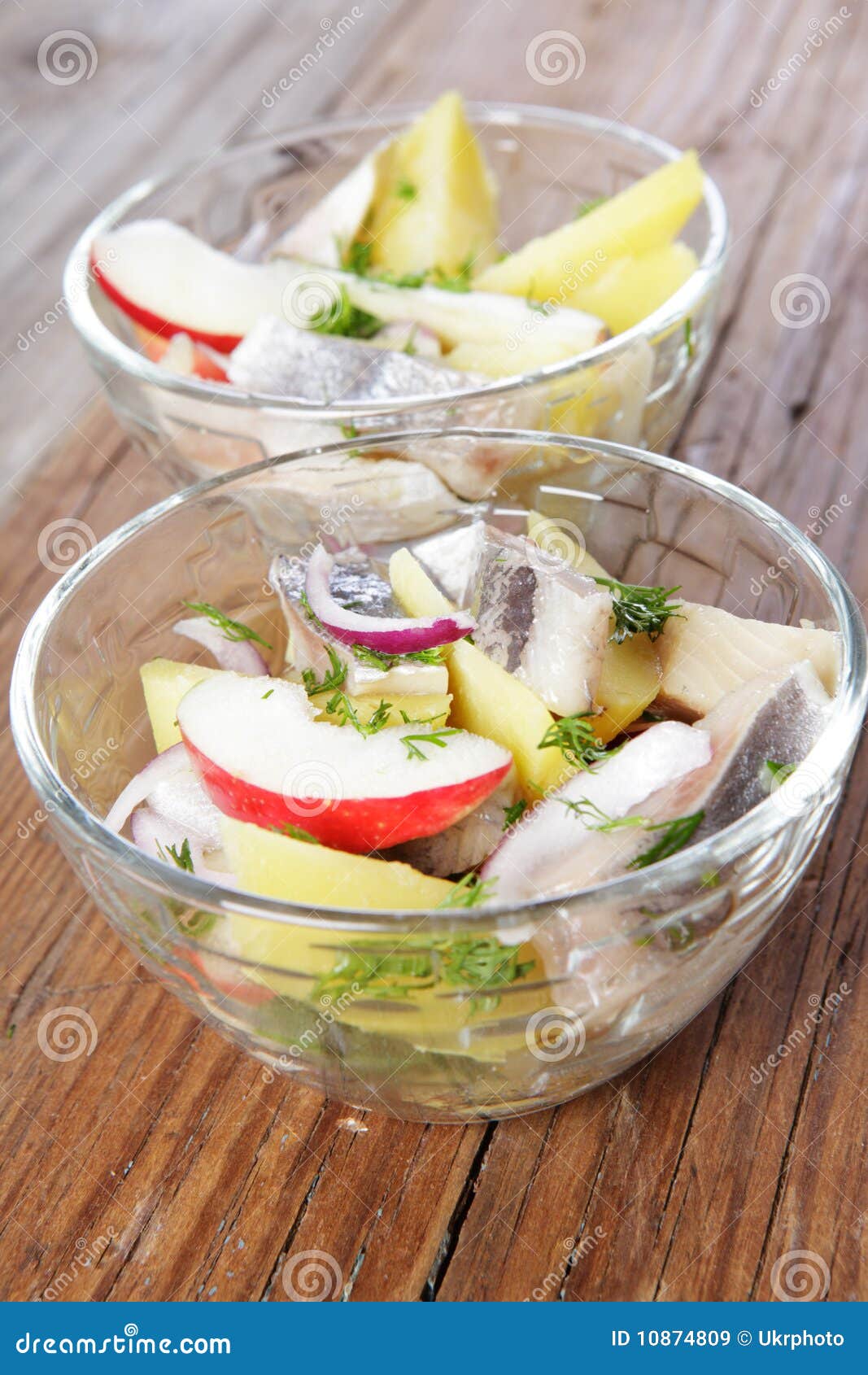 Herring salad stock image. Image of matjes, prepared 10874809