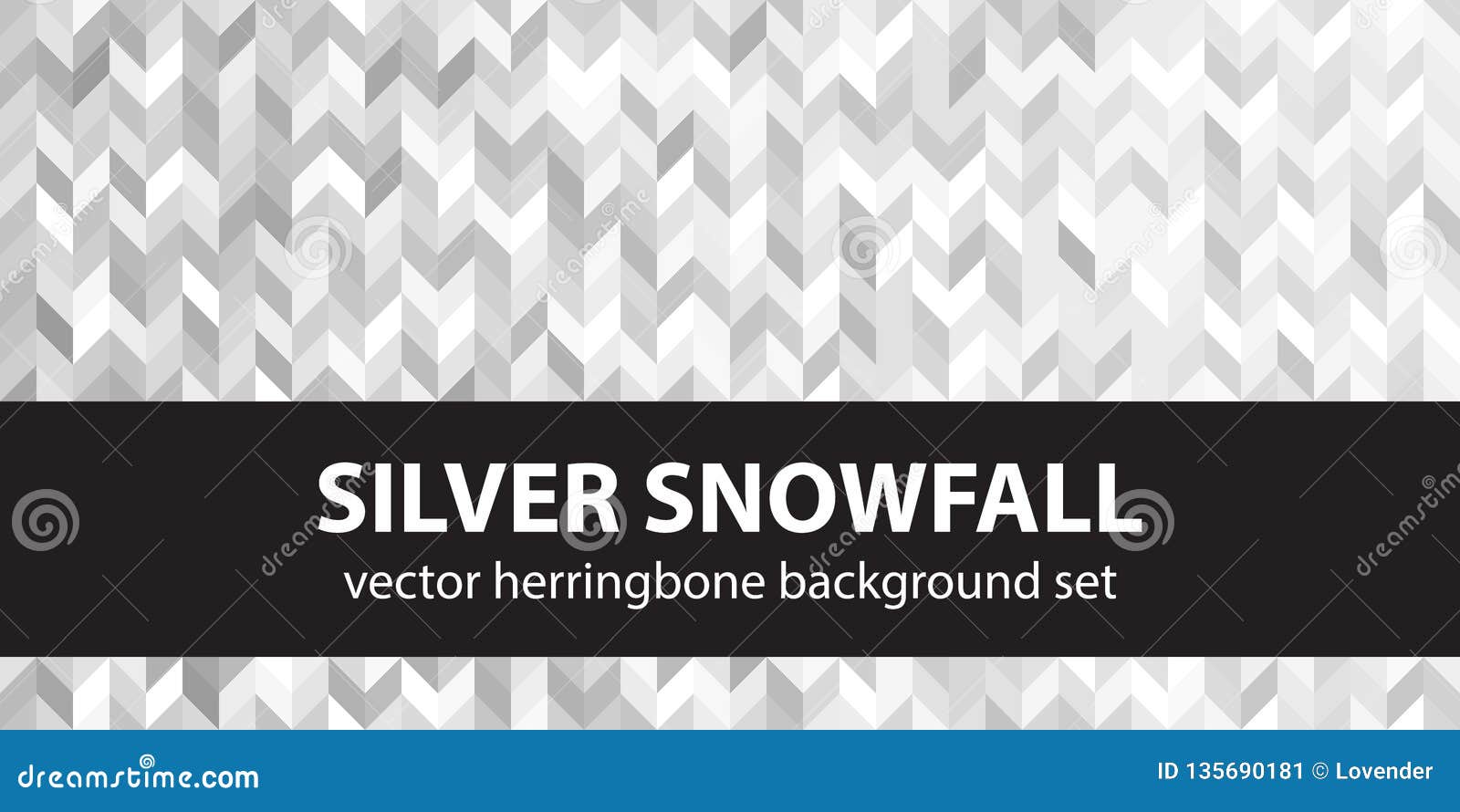 herringbone pattern set silver snowfall.  seamless parquet backgrounds