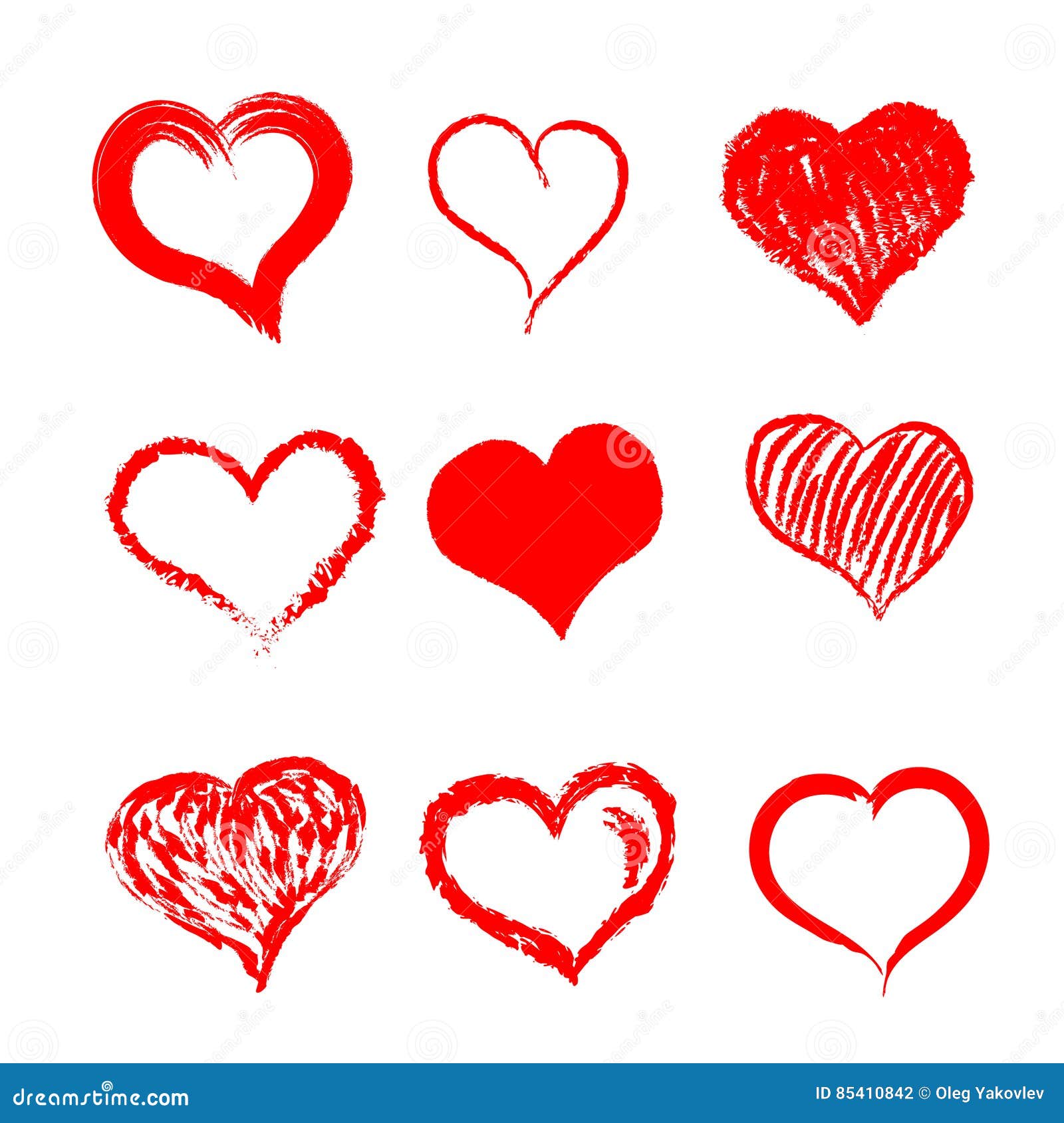 Herzhand gezeichnet vektor abbildung. Illustration von einstellen