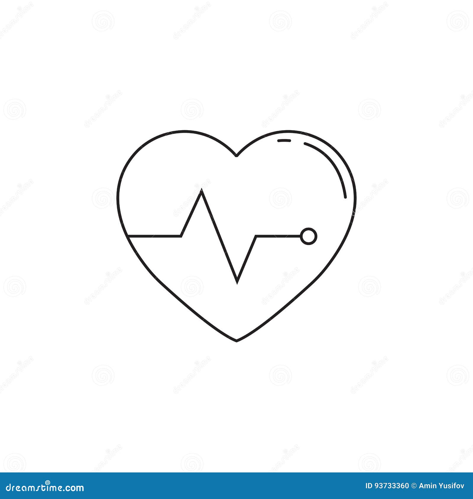 Herzschlaglinie Ikone Herz Vektorgrafik Vektor Abbildung Illustration Von Herzschlaglinie Vektorgrafik