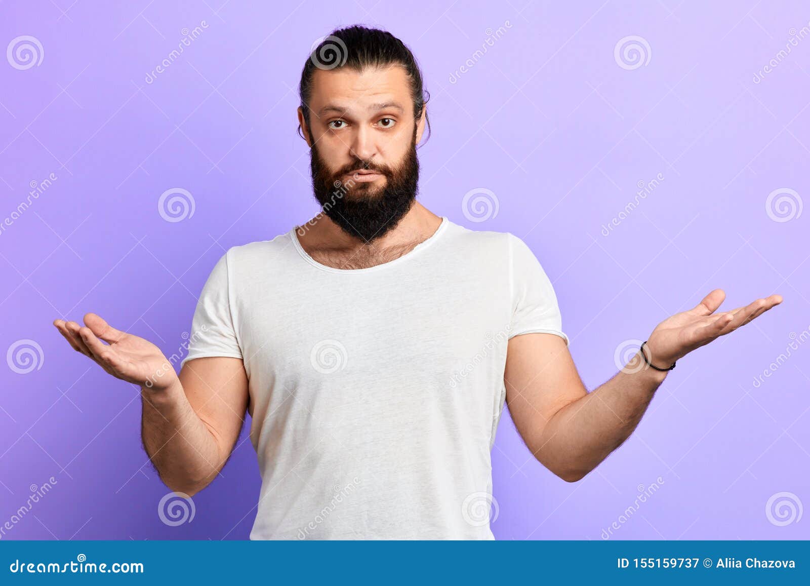 Hesitated Man Doesn`t Know What To Say. I Don`t Know Stock Image