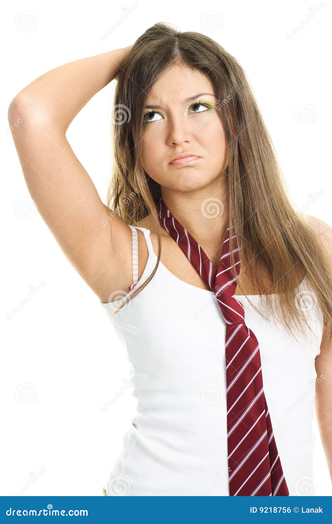 Hesitating girl stock photo. Image of people, person, underarm 9218756