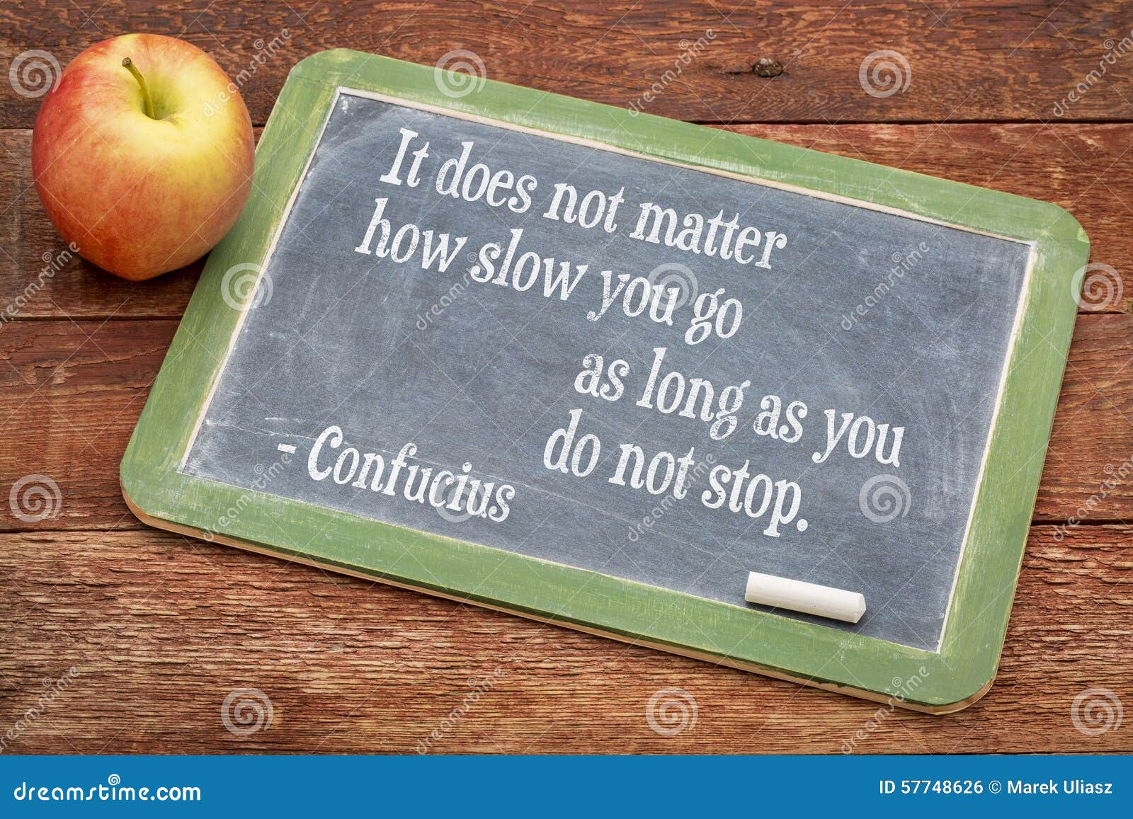 Het Citaat Van Confucius Op Persistentie Stock Foto