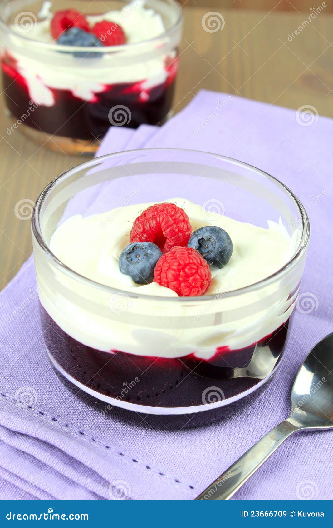 Het dessert van de yoghurt stock afbeelding. Image of nagerecht 23666709