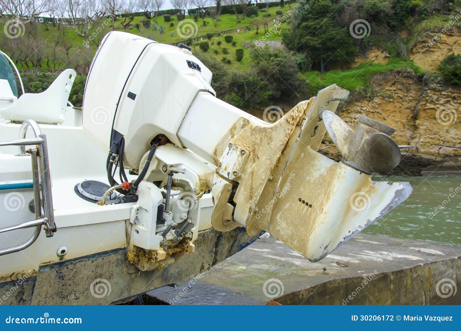 Een bootmotor stock foto. Image of motor, elektrisch 30206172