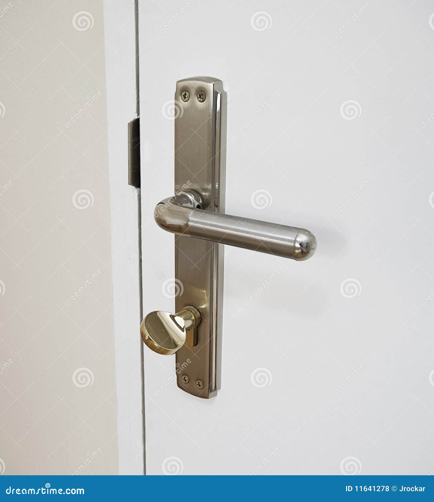 Vertrek Uitputten wimper Het Handvat Van De Deur Met Slot Stock Foto - Image of deur, voorwerp:  11641278