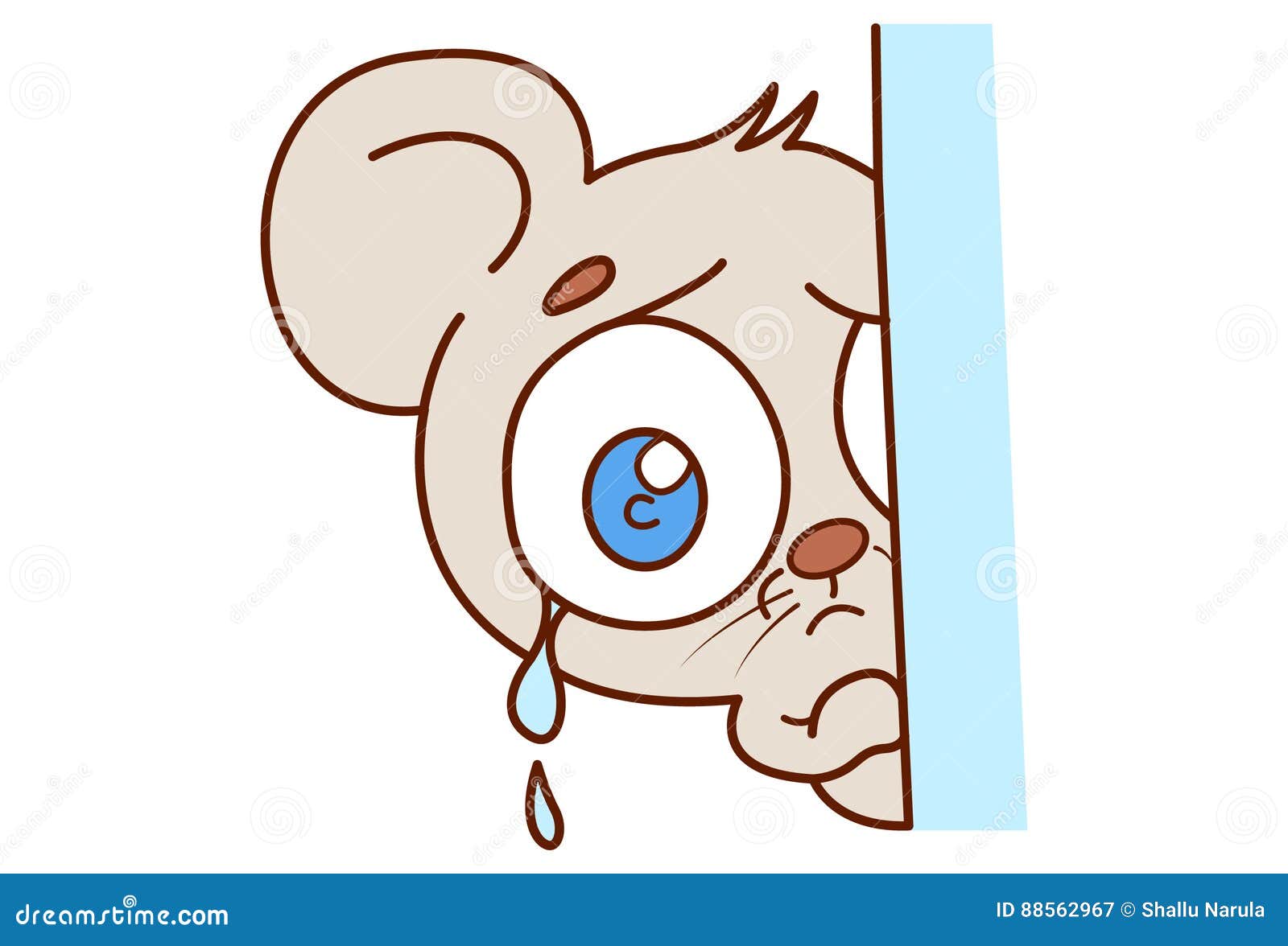 Voorzieningen Malaise moordenaar Het leuke muis Schreeuwen stock illustratie. Illustration of blazen -  88562967