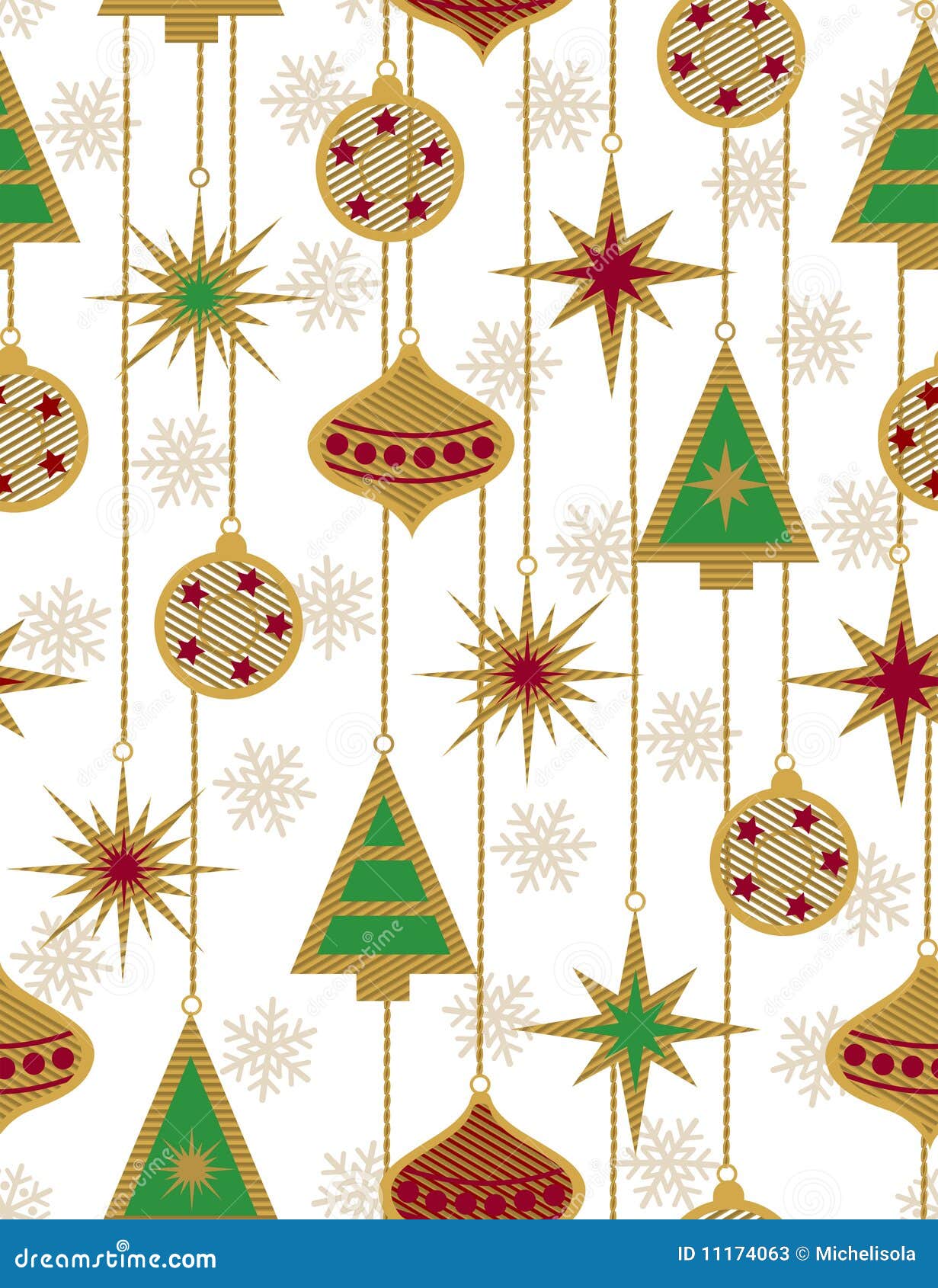 Het mooie naadloze vectorgeklets van Kerstmis. Het naadloze vectorgeklets van Kerstmis op witte achtergrond