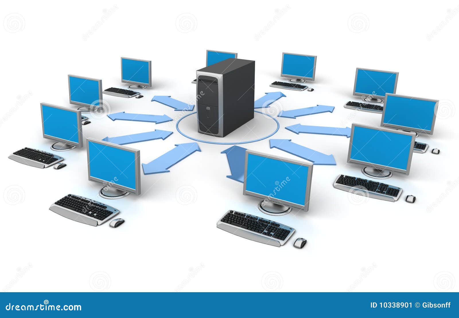 Het Netwerk Van Computer Stock Illustratie - Illustration of laptop: 10338901