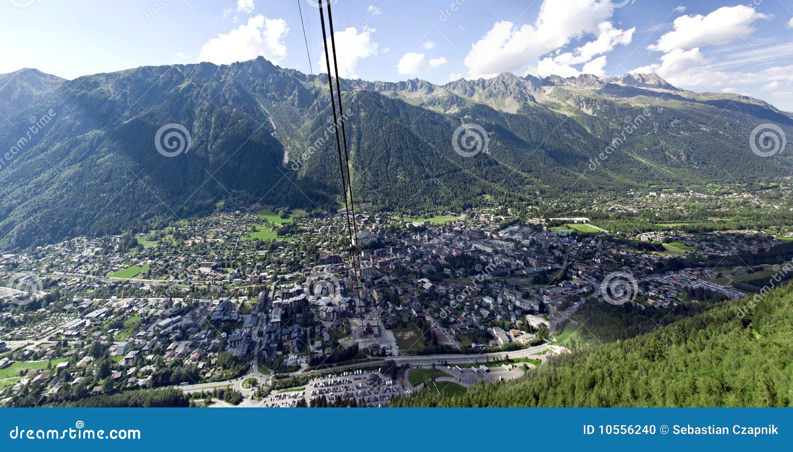 Het panorama van Chamonix stock foto. Image of hoog, panorama - 10556240