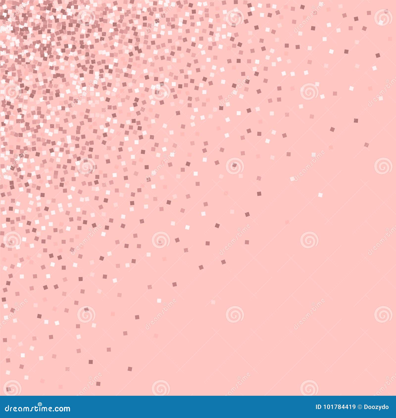 krassen Verwoesten Ingang Het roze goud schittert vector illustratie. Illustration of confetti -  101784419
