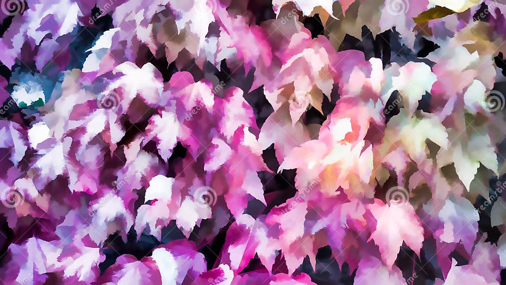 Het Doek Kleurde Roze Het Roze Kleurde Bladeren Van De Achtergrond Van De De Herfstherfst