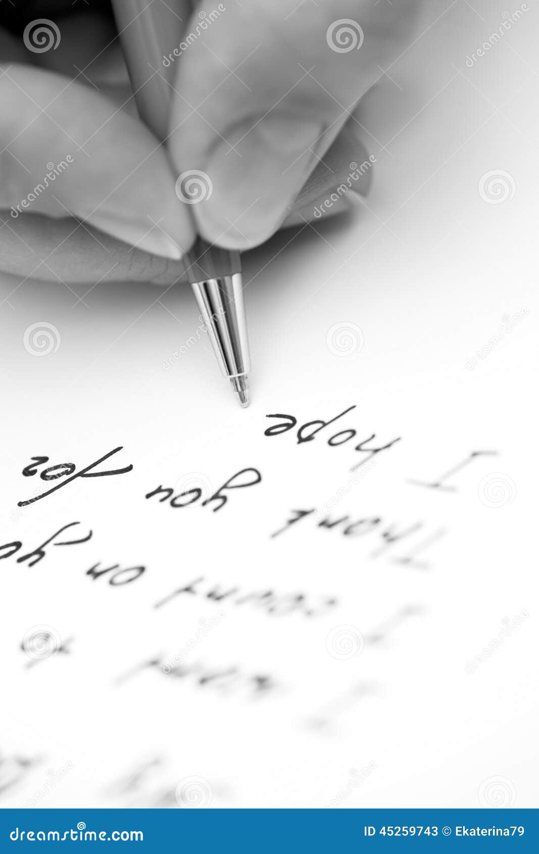 Het Schrijven Van Brief Aan Een Vriend Stock Afbeelding  Image of