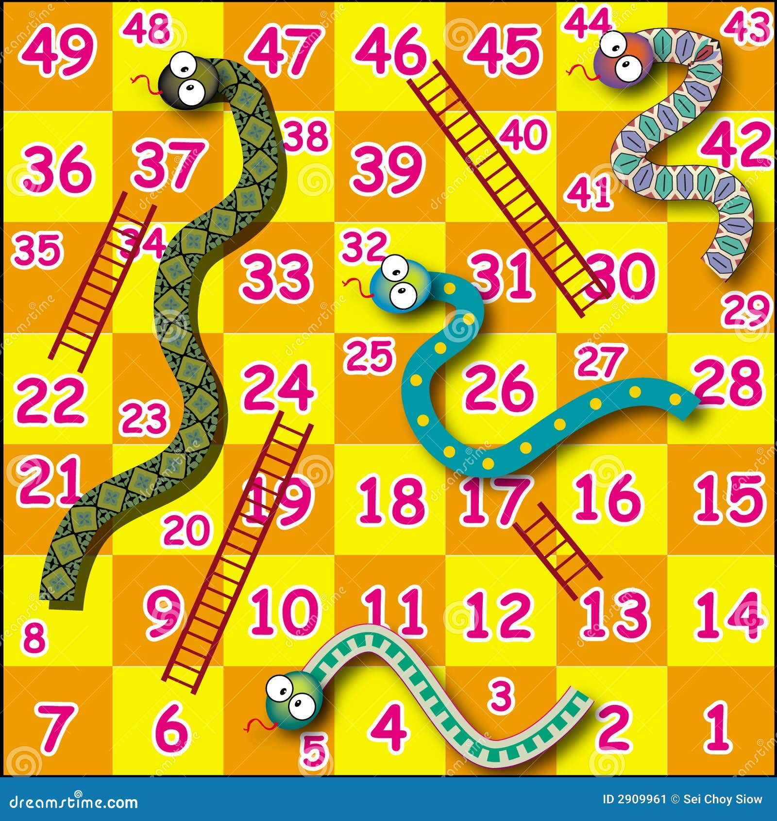 Druif Skiën bed Het spel van de slang stock illustratie. Illustration of aantal - 2909961