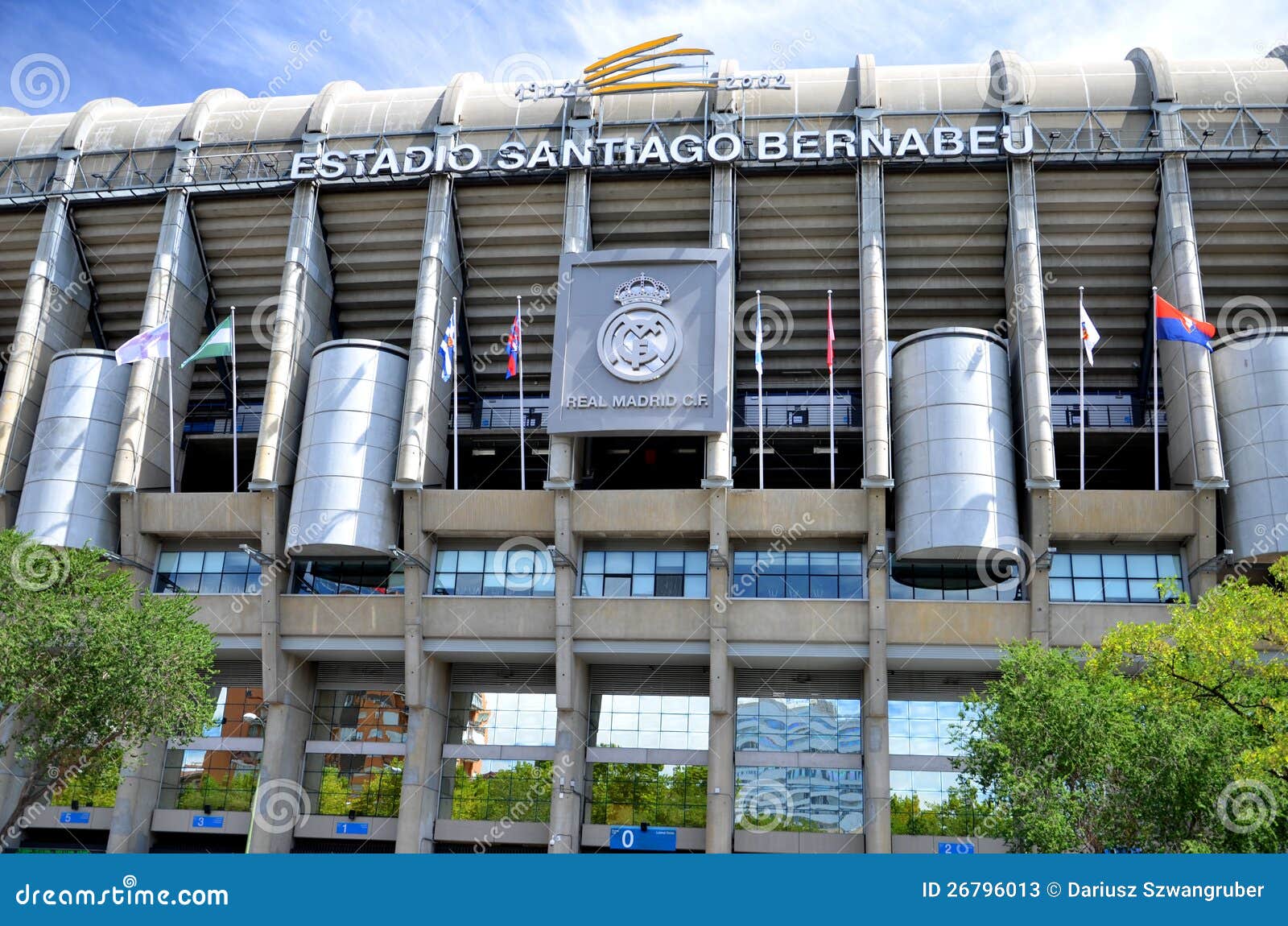 Het Stadion Van Santiago Bernabeu Van Real Madrid Redactionele