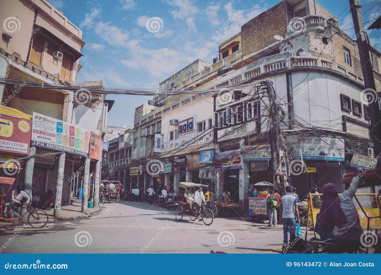 Het Straatleven in Oud Delhi, India Redactionele Fotografie Image of