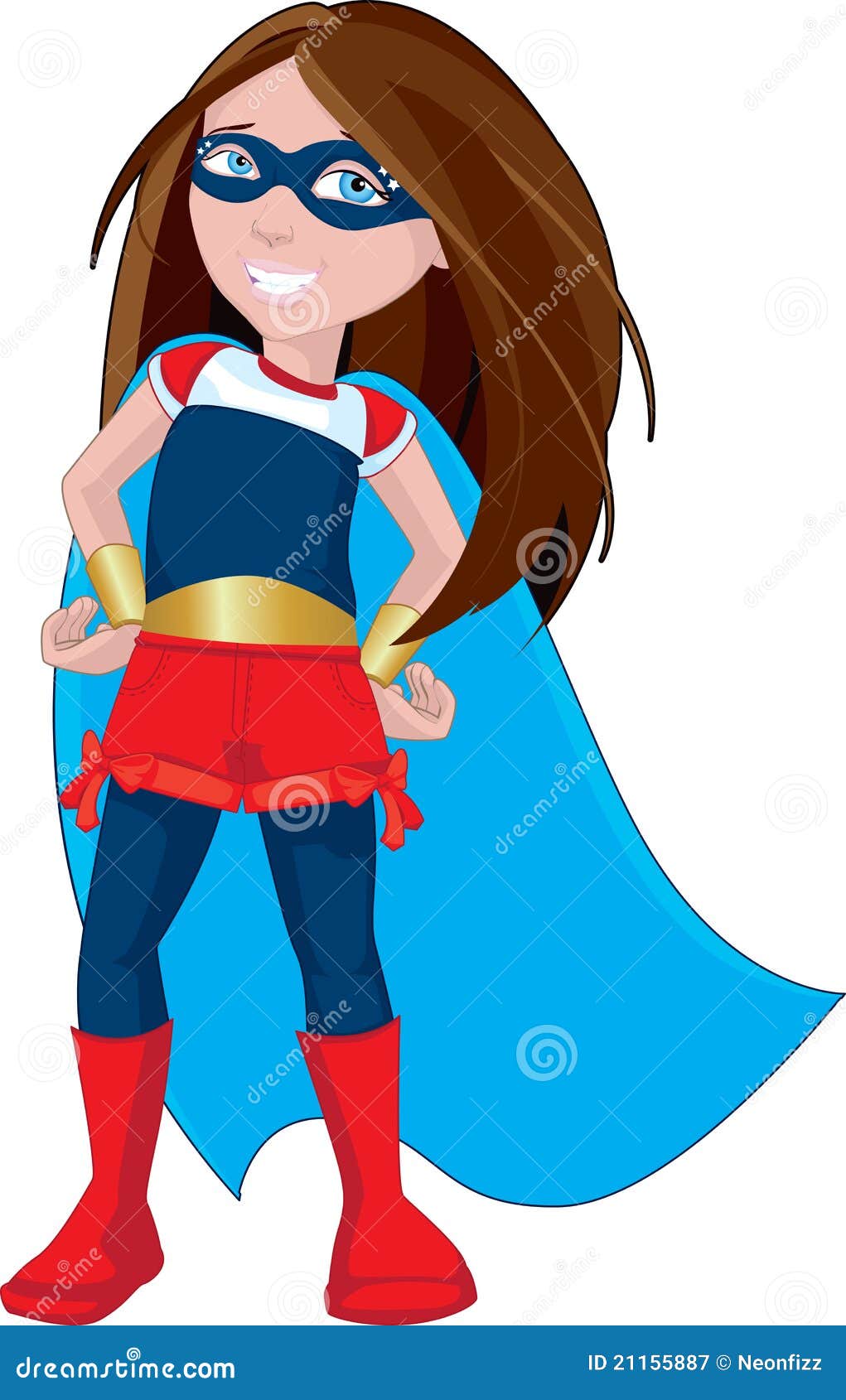 breedtegraad Aangepaste Verpletteren Het Super Meisje Van De Held Stock Illustratie - Illustration of kostuum,  gelukkig: 21155887