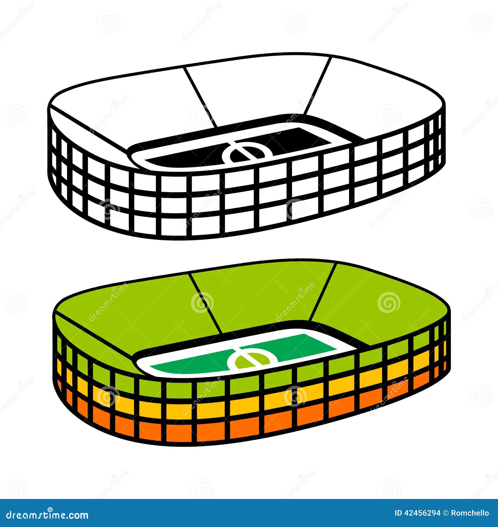 Wonderlijk Het Teken Van Het Voetbalstadion Stock Illustratie - Illustratie PF-67