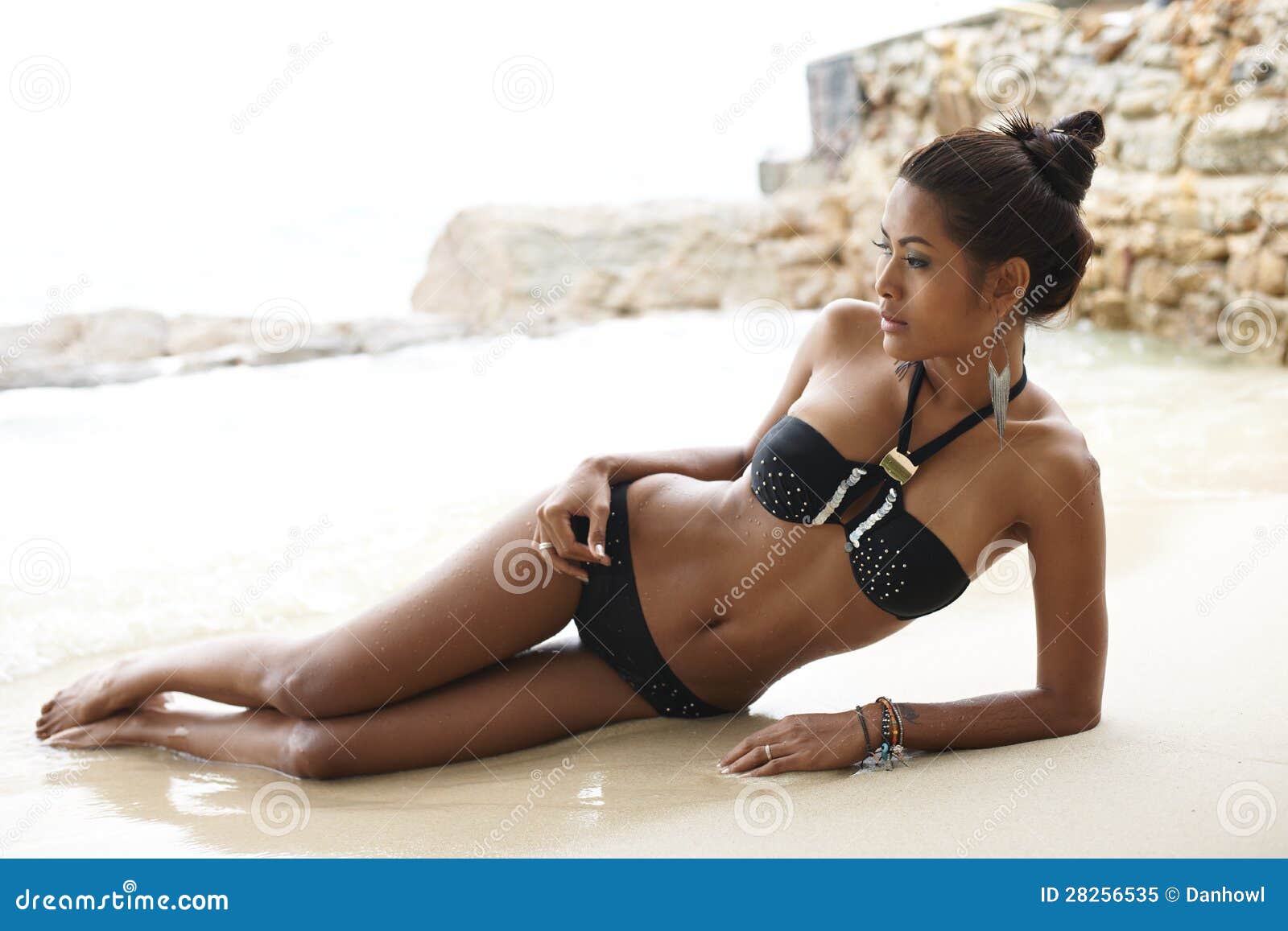 Het Thaise Model Van De Bikini Stock Afbeelding