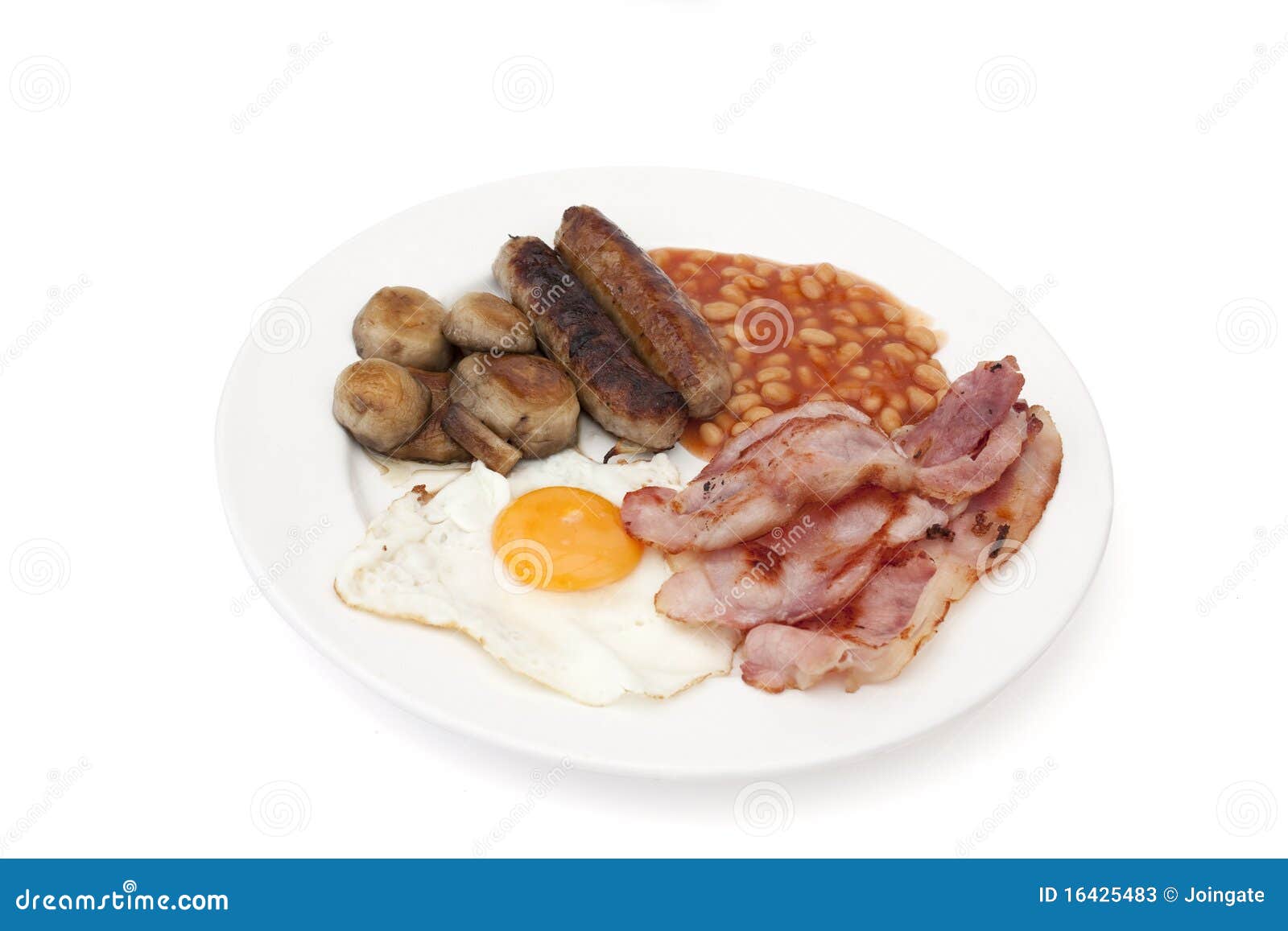 Het Typische Engels Braadde of Kookte Ontbijt Stock Afbeelding Image