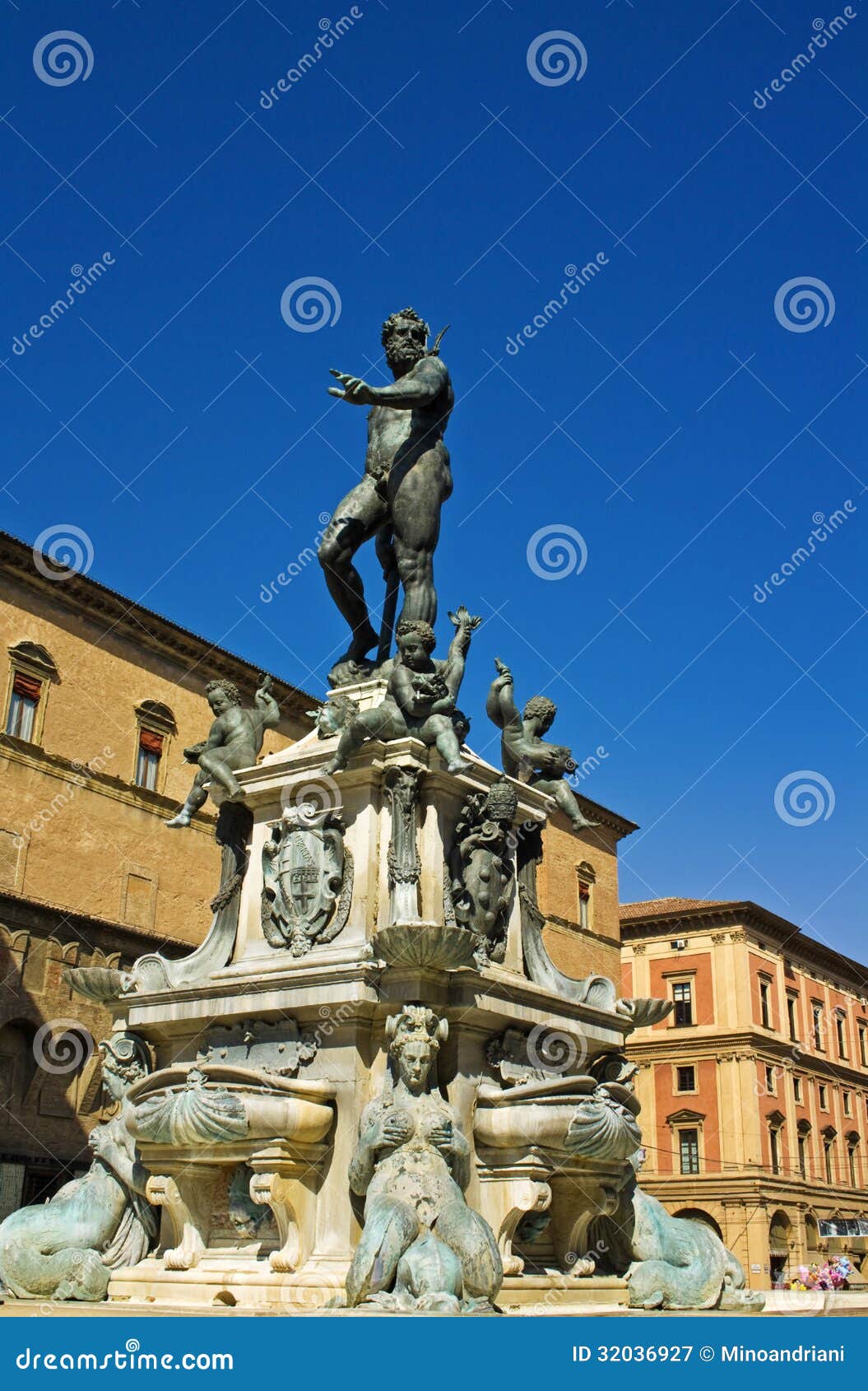 Het Vierkant Van Neptunus Bologna Stock Afbeelding Image of europa