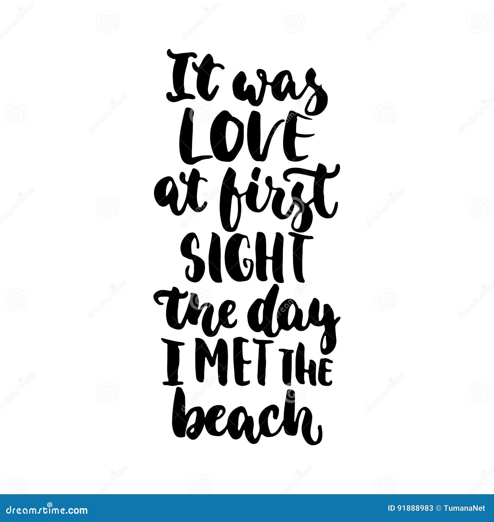 Het Was Liefde Op Het Eerste Gezicht De Dag Ik Het Strand