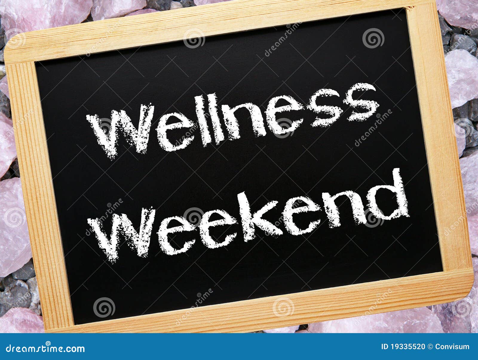 Het Weekend Van Wellness in Krijt Stock Foto Image of ontwerp, kader