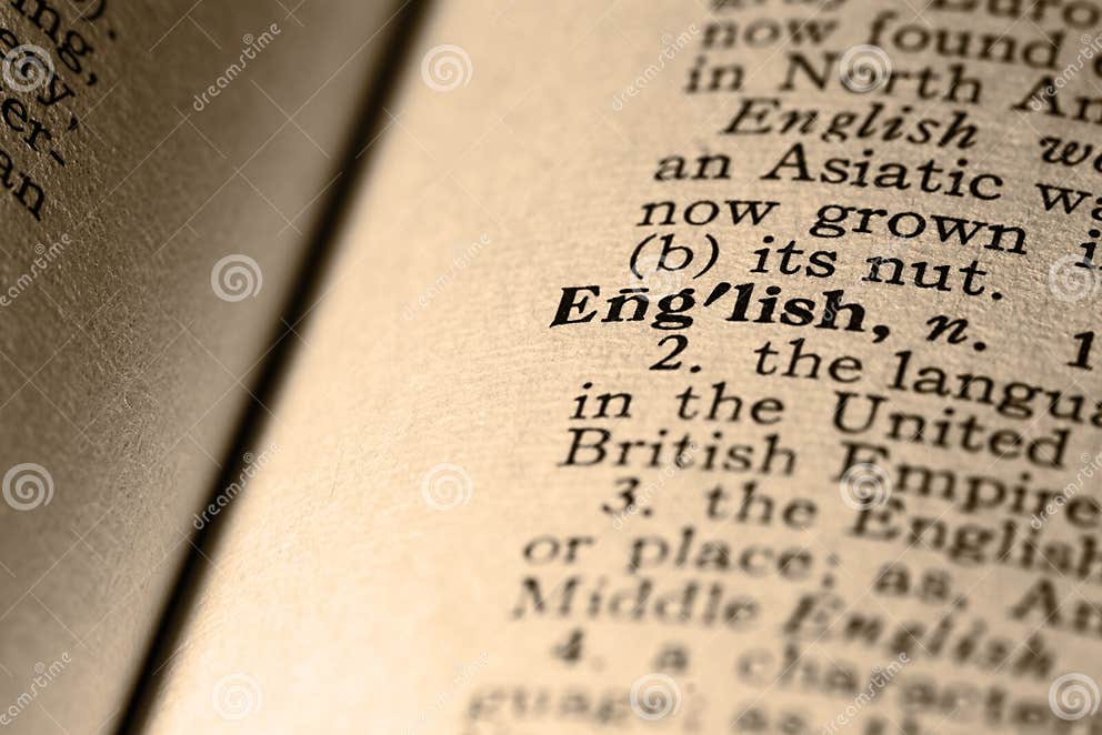 Het woord het Engels stock afbeelding. Image of lezing 1657405