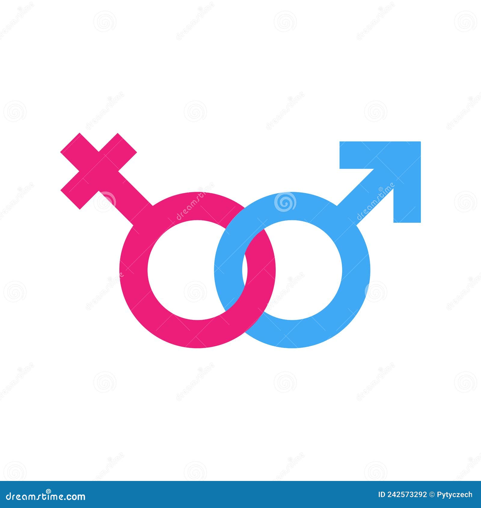 Heterosexual Pair Gender Sign Vector Icon Stock Vector - Illustration ...