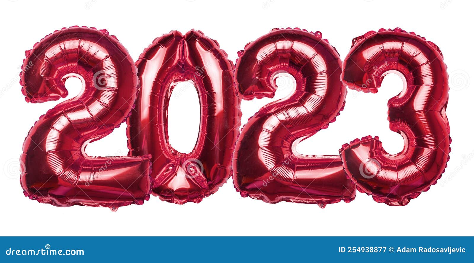 2023 Heureux Concept Nouvelle Année à Partir De Ballon En Argent Rouge  Image stock - Image du créateur, noël: 254938877
