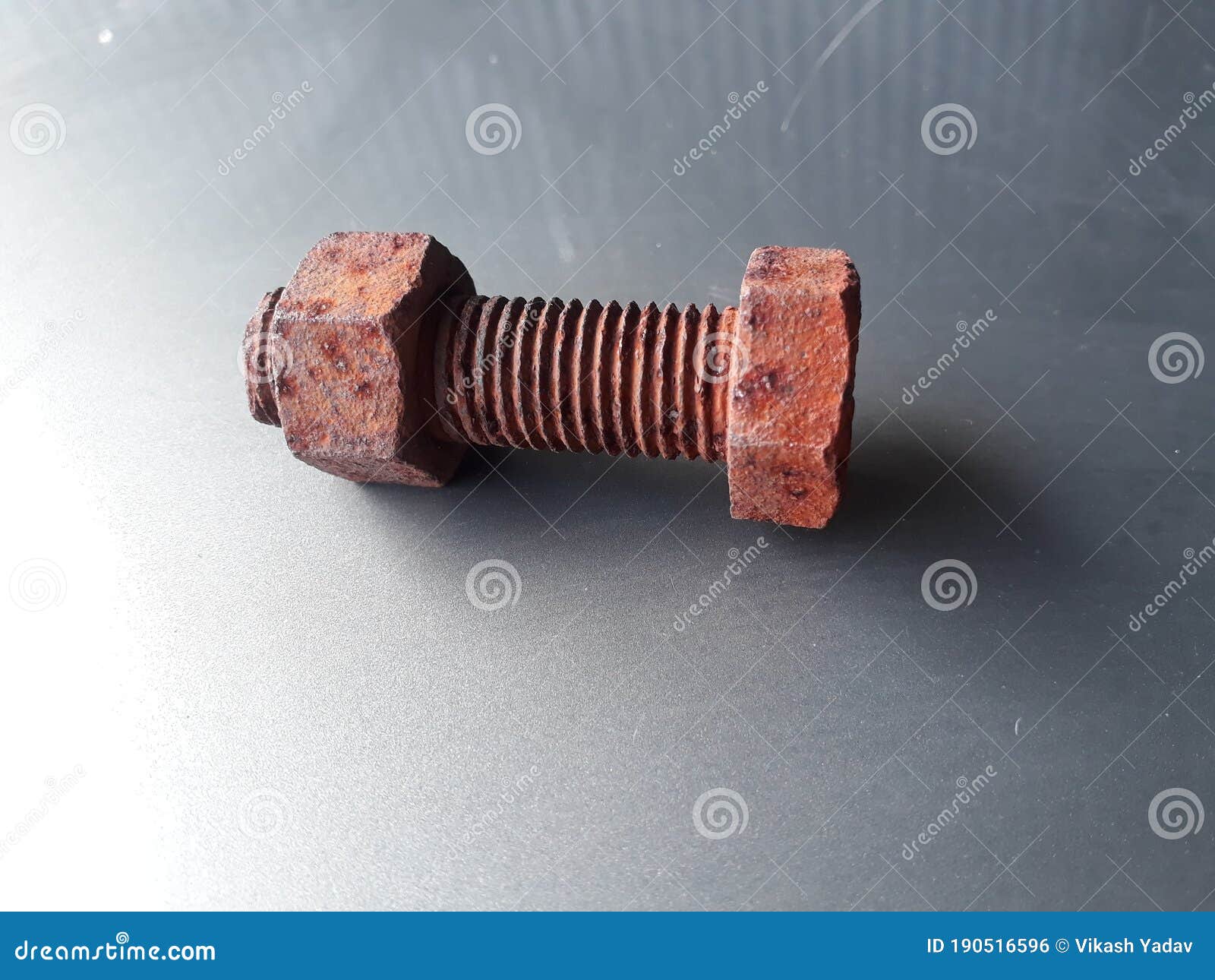 Hex Bolt and Nut Heavy Rusted Stock Photo Image of architrectrual