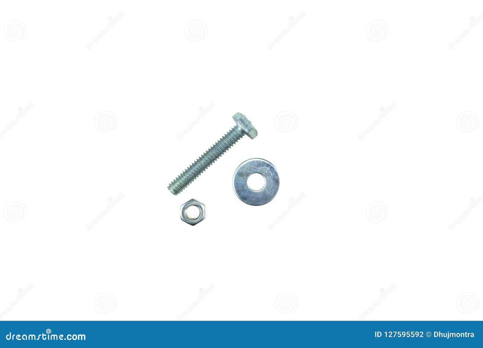 Hex bolts, nuts and ring stock photo. Image of ring 127595592